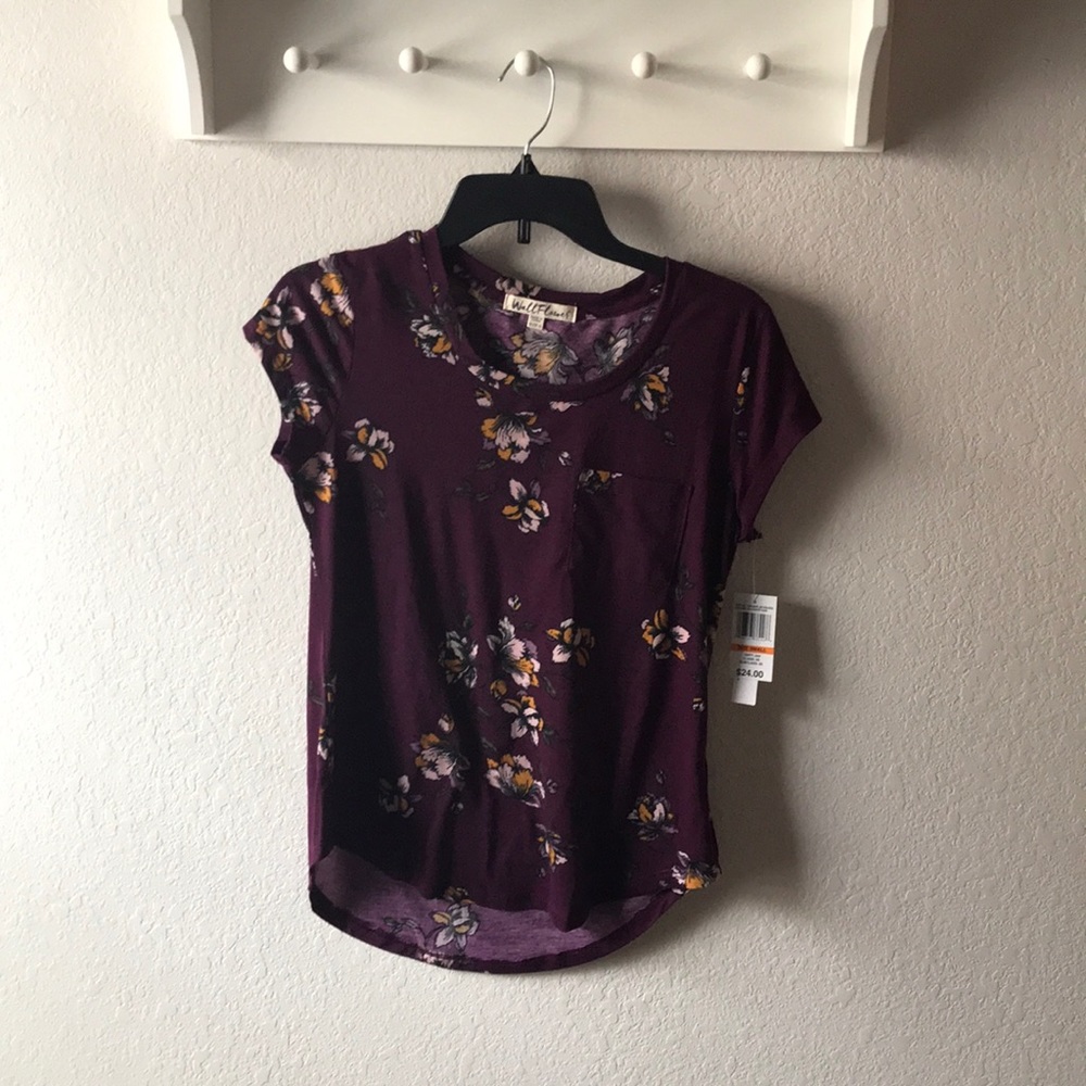 Purple floral tee